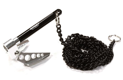Billet Machined Realistic Scale Model Portable Winch Anchor w/ Chain 1/10 Size
