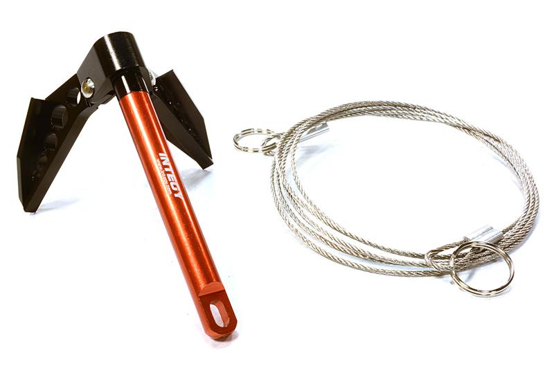 Billet Machined Realistic Scale Model Portable Winch Anchor w/ Chain 1/10 Size