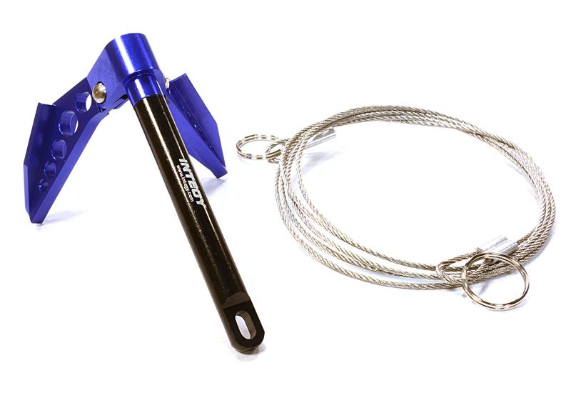 Billet Machined Realistic Scale Model Portable Winch Anchor w/ Chain 1/10 Size