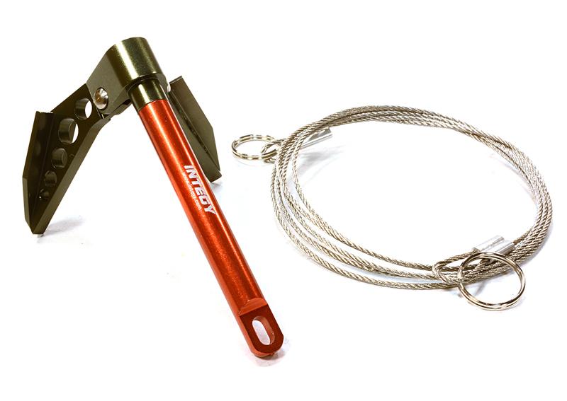 Billet Machined Realistic Scale Model Portable Winch Anchor w/ Chain 1/10 Size