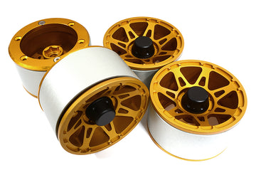 High Mass 2.2 Size Alloy A7 Spoke Beadlock Wheel (4) for Scale Off-Road Crawler