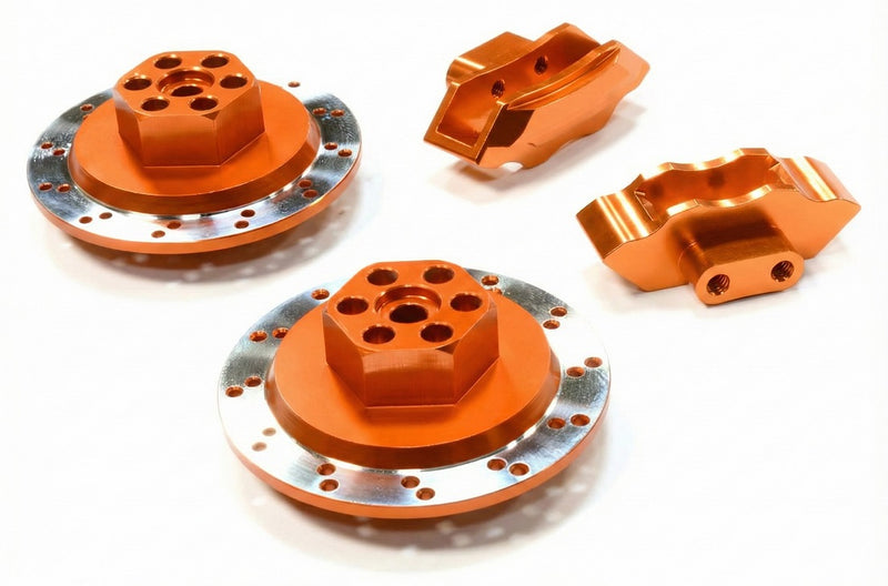 Realistic Alloy Machined Rear Brake Hex Hub Set for HPI 1/10 Scale E10 On-Road