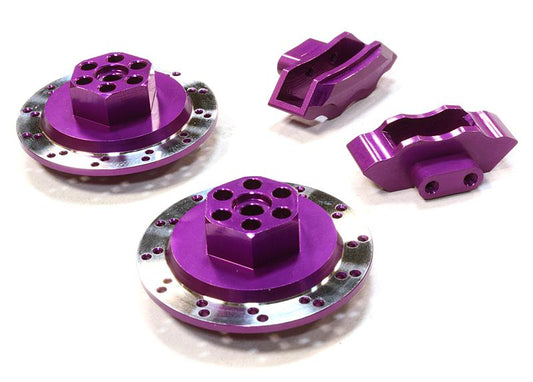 Realistic Alloy Machined Rear Brake Hex Hub Set for HPI 1/10 Scale E10 On-Road