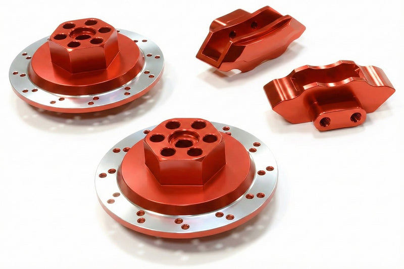 Realistic Alloy Machined Rear Brake Hex Hub Set for HPI 1/10 Scale E10 On-Road