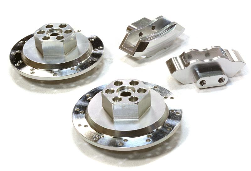 Realistic Alloy Machined Rear Brake Hex Hub Set for HPI 1/10 Scale E10 On-Road