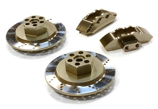 Realistic Alloy Machined Front Brake Hex Hub Set for HPI 1/10 Scale E10 On-Road