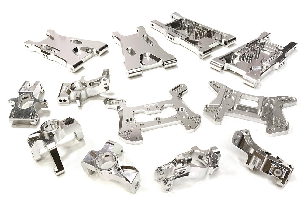 Silver Billet Machined Suspension Upgrade Kit for HPI 1/8 Scale Apache C1 Flux