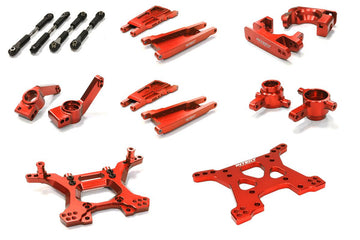Stage 1 Red Billet Machined Suspension Upgrade for Traxxas 1/10 Slash 4X4 LCG