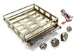 Realistic 1/10 Scale Alloy Luggage Tray 132x115x29mm with 4 LED Spot Light Set