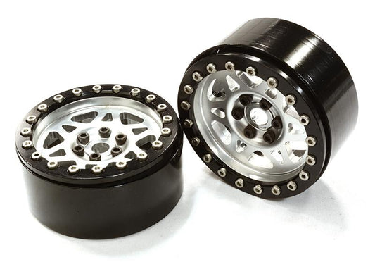 Billet Machined 12 Spoke Off-Road 2.2 Size Wheel (2) for 1/10 Rock Crawler