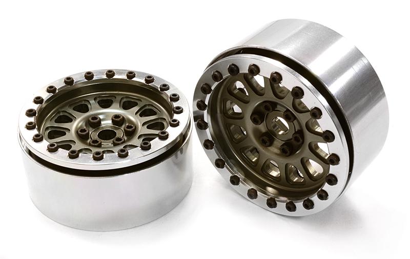 Billet Machined 12H Spoke Off-Road 2.2 Size Wheel (2) for 1/10 Rock Crawler