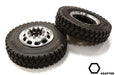 Machined Alloy T5 Front Wheel & XD Tire Set for Hex Type 1/14 Scale Trucks