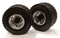 Machined Alloy T5 Rear Dually Wheel & XC Tire for Tamiya 1/14 Scale Trucks