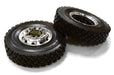 Machined Alloy T6 Front Wheel & XC Tire Set for Tamiya 1/14 Scale Tractor Trucks