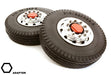 Machined Alloy T6 Front Wheel & XE Tire Set for Hex Type 1/14 Scale Trucks