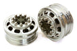 Billet Machined Alloy T5 Front Wheel Set for Hex Type 1/14 Scale Tractor Trucks