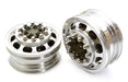 Billet Machined Alloy T5 Front Wheel Set for Tamiya 1/14 Scale Tractor Trucks
