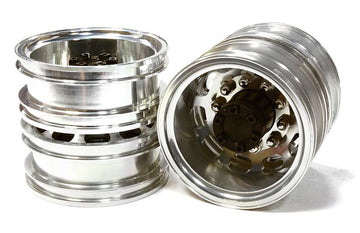 Machined Alloy T5 Rear Dually Wheel (2) for Tamiya 1/14 Scale Tractor Trucks