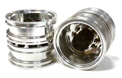 Machined Alloy T5 Rear Dually Wheel (2) for Tamiya 1/14 Scale Tractor Trucks