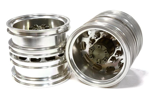 Machined Alloy T5 Rear Dually Wheel (2) for Tamiya 1/14 Scale Tractor Trucks