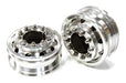 Billet Machined Alloy T6 Front Wheel Set for Tamiya 1/14 Scale Tractor Trucks