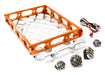 Realistic 1/10 Scale Alloy Luggage Tray 180x116x29mm with 4 LED Spot Light Set