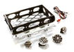 Realistic 1/10 Scale Alloy Luggage Tray 97x116x29mm with 4 LED Spot Light Set