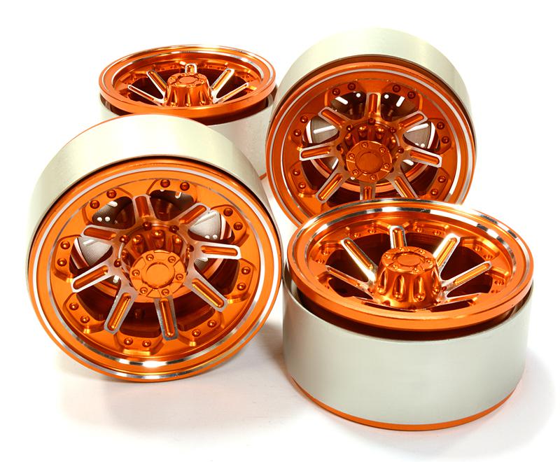 1.9 Size Billet Machined Alloy 8 Spoke Wheel(4) High Mass Type for Scale Crawler