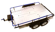 Blue V2 Machined Alloy Flatbed Dual Axle Trailer Kit for 1/10 Scale RC Cars