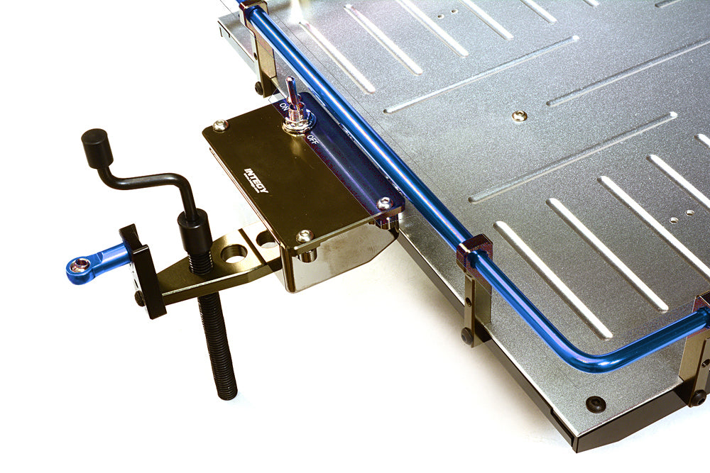 Blue V2 Machined Alloy Flatbed Dual Axle Trailer Kit for 1/10 Scale RC Cars