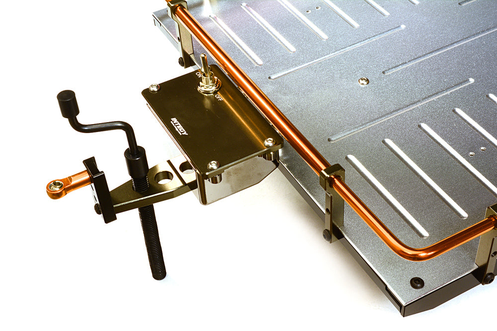 Orange V2 Machined Alloy Dual Axle Flatbed Trailer Kit for 1/10 Scale RC Cars