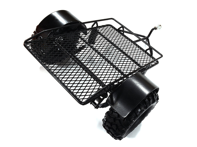 Realistic Leaf Spring 1/10 Size Low Side Trailer for Scale Crawler Truck