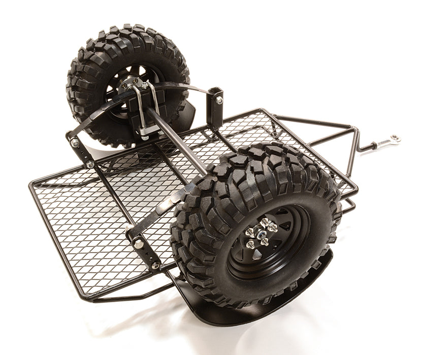 Realistic Leaf Spring 1/10 Size Low Side Trailer for Scale Crawler Truck