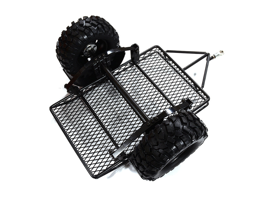 Realistic Leaf Spring 1/10 Size Low Side Trailer for Scale Crawler Truck