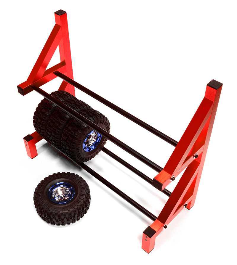 Wheel & Tire Storage Rack 17x6x14 Inch for 1/10 & 1/8 Scale