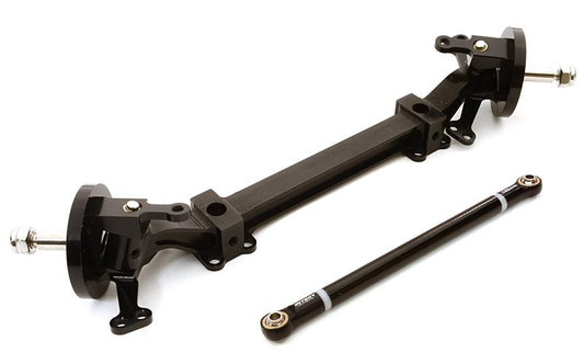 Billet Machined T4 Front Beam Axle w/Steering Setup for Custom 1/14 Semi-Tractor