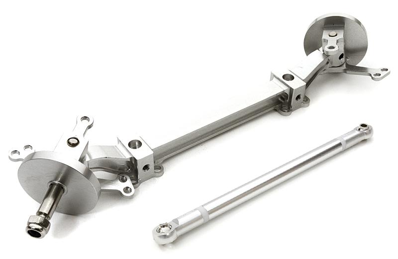 Billet Machined T4 Front Beam Axle w/Steering Setup for Custom 1/14 Semi-Tractor