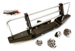 Realistic 1/10 Front Bumper w/ 43mm Mount & LED Lights for Axial SCX-10 Crawler