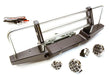 Realistic 1/10 Front Bumper w/ 43mm Mount & LED Lights for Axial SCX-10 Crawler