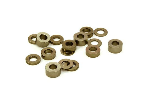 Billet Machined 16pcs Aluminum M3x6 Washer Spacer (0.5, 1, 2, 3mm)