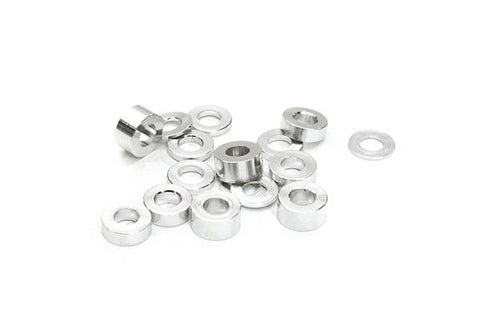 Billet Machined 16pcs Aluminum M3x6 Washer Spacer (0.5, 1, 2, 3mm)