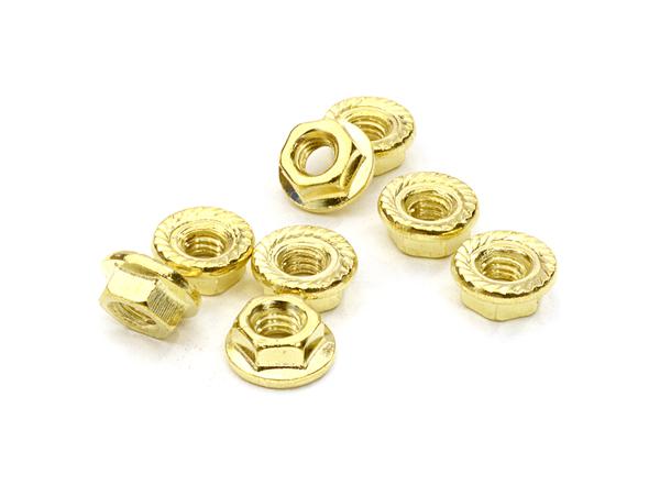 M4 Size Serrated 4mm Wheel Nut Flanged 8pcs for Most 1/10 Scale