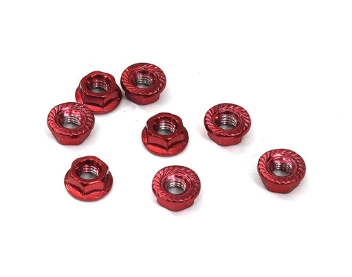 M4 Size Serrated 4mm Wheel Nut Flanged 8pcs for Most 1/10 Scale