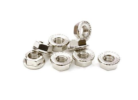 M5 Size Serrated 5mm Wheel Nut Flanged 8pcs for Most 1/10 Scale