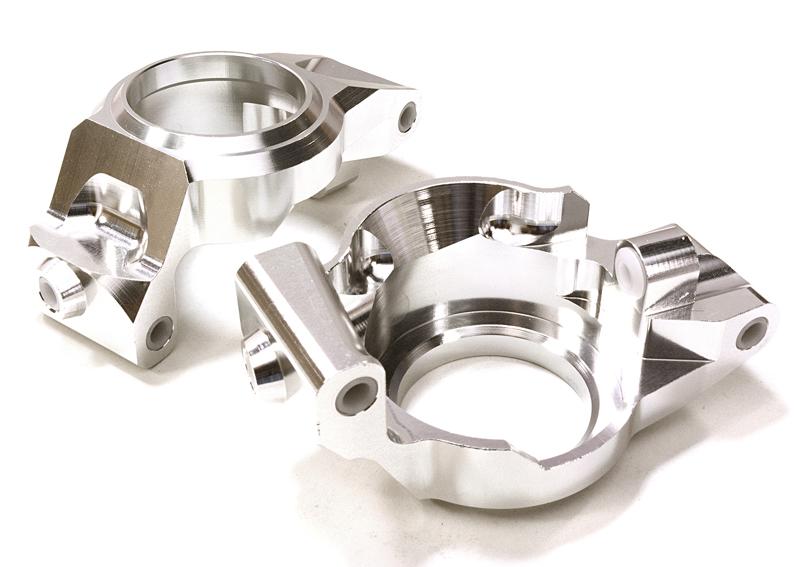 Silver Billet Machined Caster Blocks for Traxxas X-Maxx 4X4 Upgrade