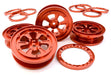 1.9 Size Billet Machined Alloy Wheel (4) w/Beadlock Rings for 1/10 Scale Crawler