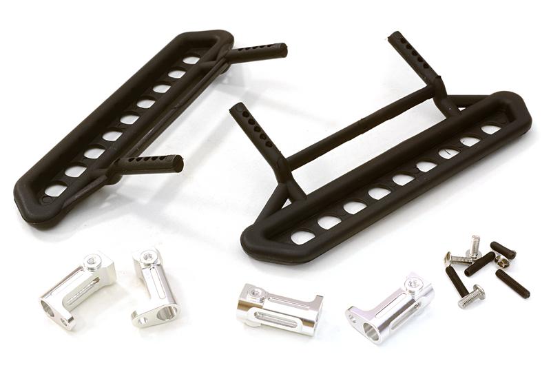 Plastic Realistic Side Step Set w/ Alloy Mounts for SCX-10, Dingo, Honcho & Jeep