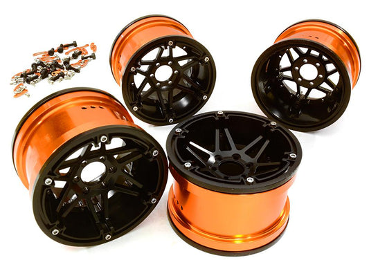 Billet Machined 6 Spoke 2.2 6-Bolt Type Wheels for 1/10 Scale Rock Crawler