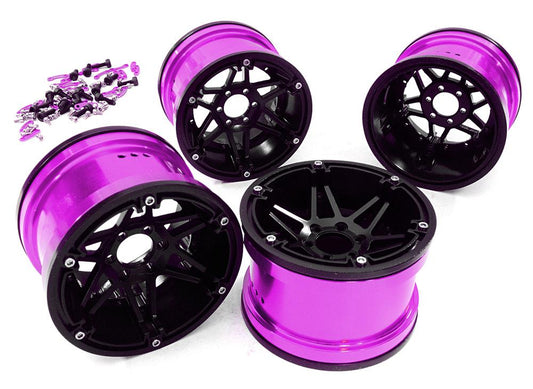 Billet Machined 6 Spoke 2.2 6-Bolt Type Wheels for 1/10 Scale Rock Crawler