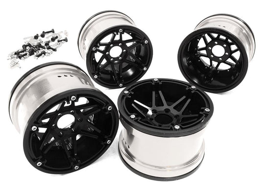 Billet Machined 6 Spoke 2.2 6-Bolt Type Wheels for 1/10 Scale Rock Crawler